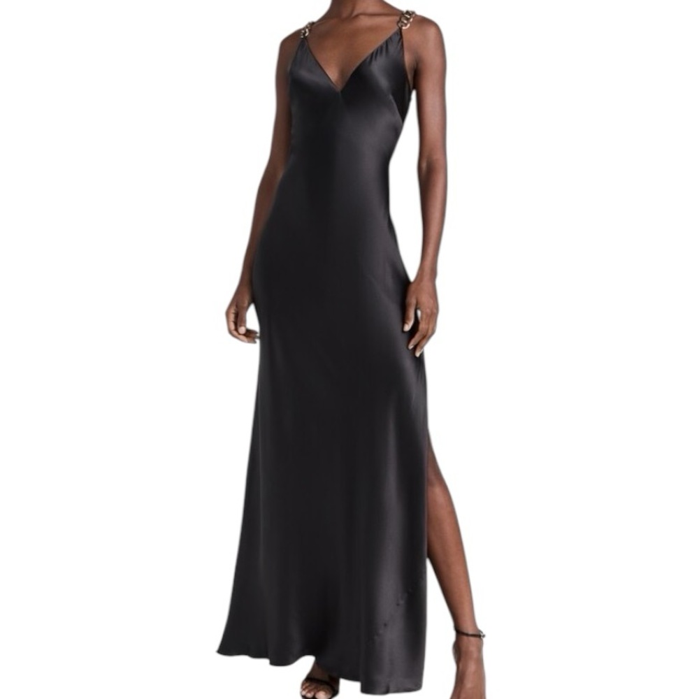 L'Agence Jet Chain Strap Gown